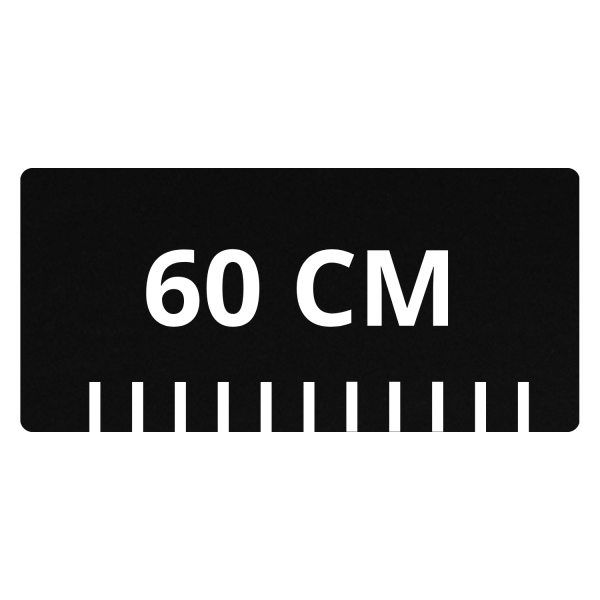 Blat 60 cm Pod Umywalkę Łazienkowy Matowy Czarny LINEA
