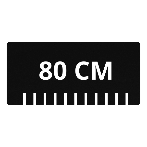 Blat Łazienkowy 80 cm Pod Umywalkę Matowy Czarny LINEA