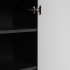Nowoczesny Wiszący Półsłupek Łazienkowy 68 cm Elegancki Ryflowany Czarny LINEA