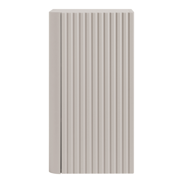 Beżowy Półsłupek Łazienkowy 68 cm Nowoczesny Wiszący Elegancki Ryflowany Kaszmir LINEA