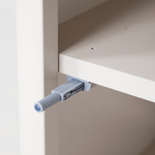 Beżowy Półsłupek Łazienkowy 68 cm Nowoczesny Wiszący Elegancki Ryflowany Kaszmir LINEA