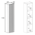 Nowoczesny Beżowy Wiszący Ryflowany Słupek Łazienkowy z Półkami 136 cm Elegancki Kaszmir LINEA