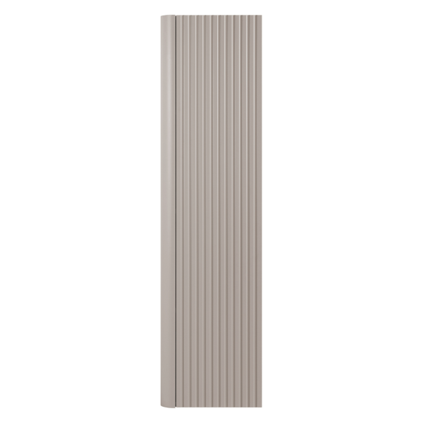 Nowoczesny Beżowy Wiszący Ryflowany Słupek Łazienkowy z Półkami 136 cm Elegancki Kaszmir LINEA