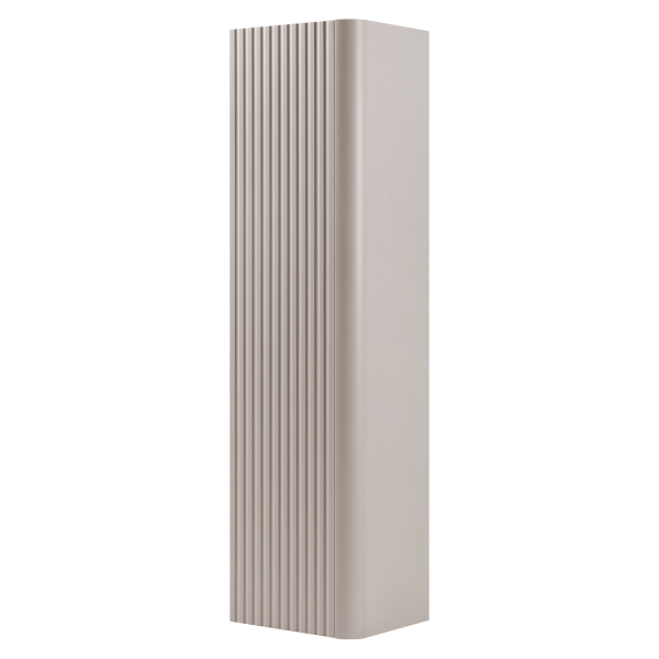 Nowoczesny Beżowy Wiszący Ryflowany Słupek Łazienkowy z Półkami 136 cm Elegancki Kaszmir LINEA