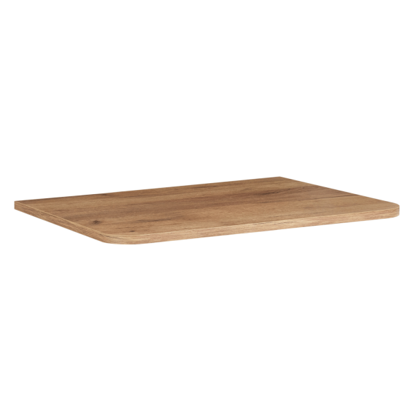 Szafka z Blatem Łazienkowa Wisząca pod Umywalkę 120 cm Ryflowana Nowoczesna Elegancka Dąb Craft Złoty LINEA