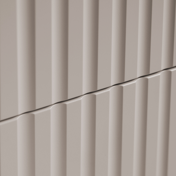 Ryflowana Nowoczesna Szafka z Umywalką 120 cm Łazienkowa Wisząca Elegancka Kaszmir LINEA