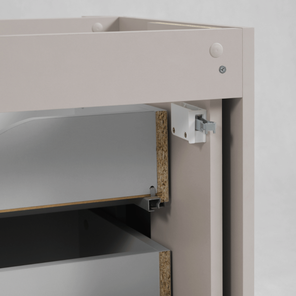 Ryflowana Nowoczesna Szafka z Umywalką 120 cm Łazienkowa Wisząca Elegancka Kaszmir LINEA