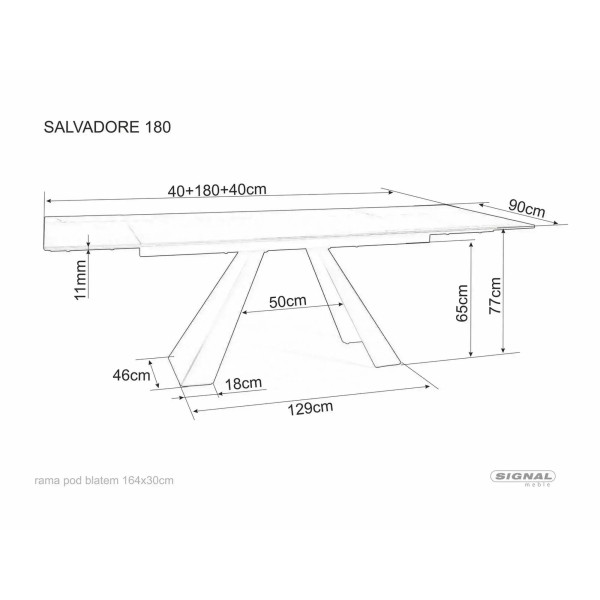 Stół Salvadore Ceramic Anthracite