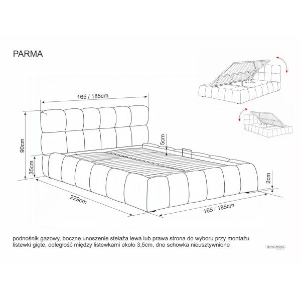Łóżko Parma Velvet