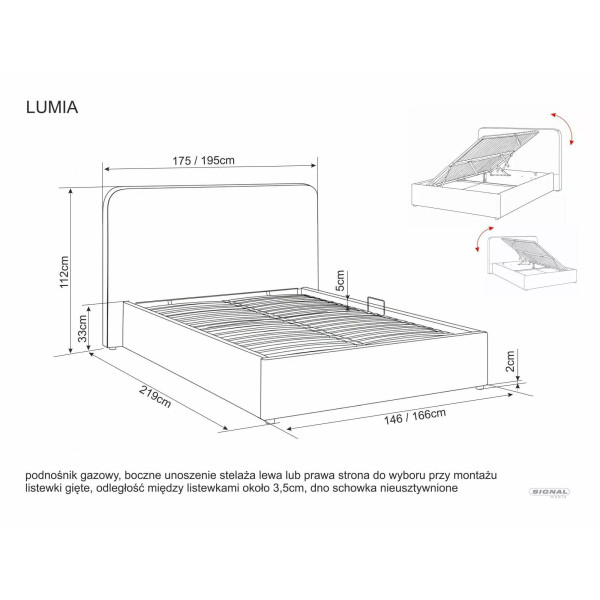 Łóżko Lumia Raven