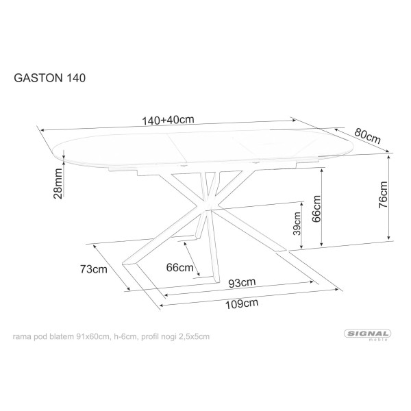 Stół Gaston Ceramic 140