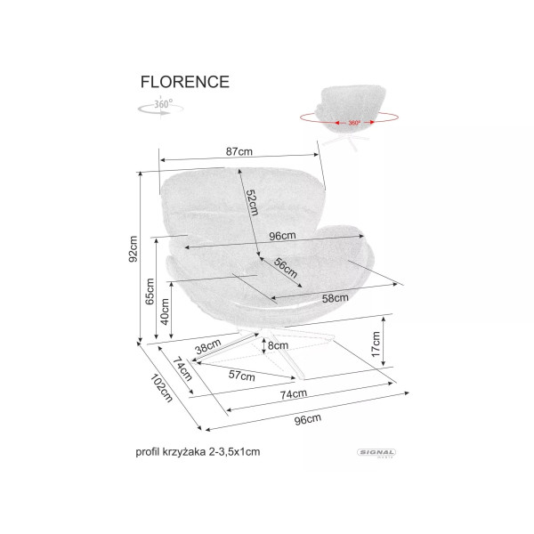 Fotel Florence Raven