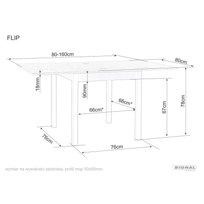 Stół Flip 80