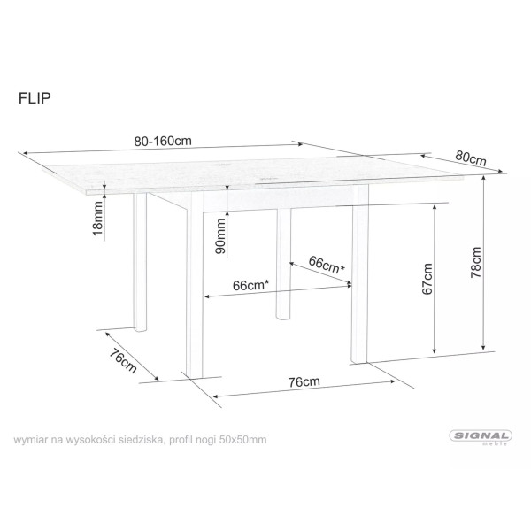 Stół Flip 80