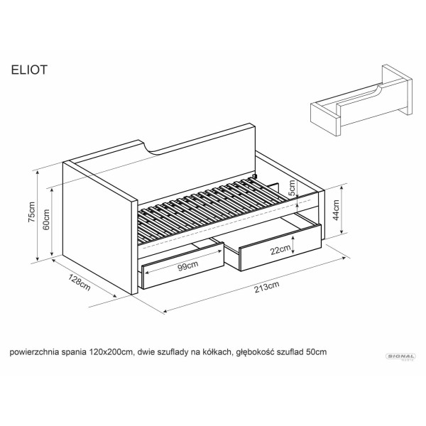 Łóżko Eliot Velvet