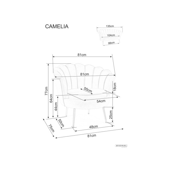 Fotel Camellia 1 Velvet