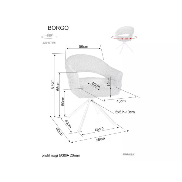 Krzesło Borgo Raven