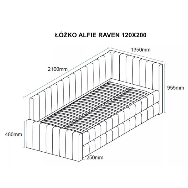 Łóżko Alfie Raven