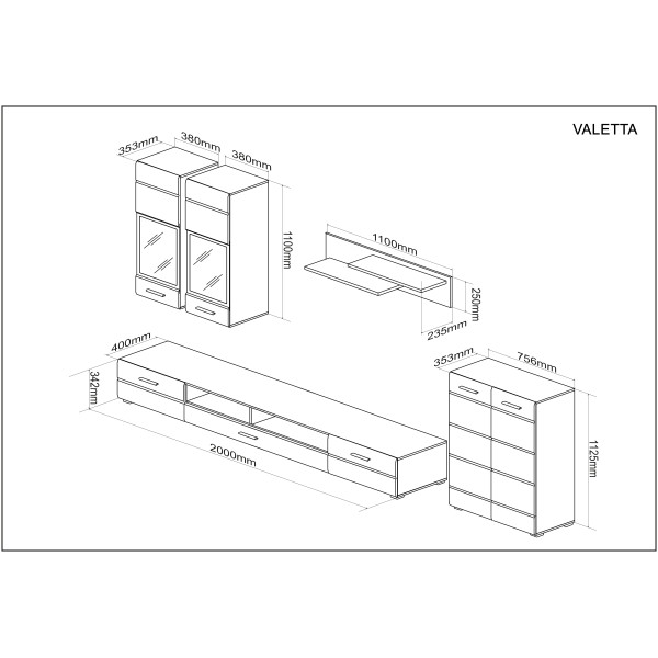 Valetta Zestaw, Kolor: Kaszmir