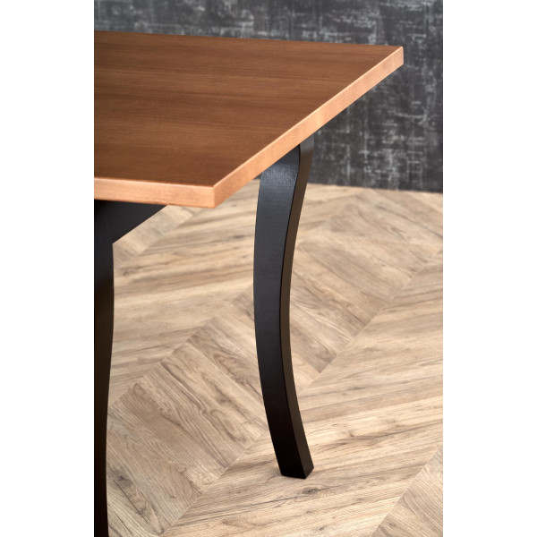 Windsor Stół Rozkładany 160-240X90X76 Cm Kolor Ciemny Dąb/Czarny Halmar