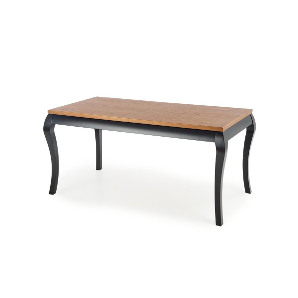 Windsor Stół Rozkładany 160-240X90X76 Cm Kolor Ciemny Dąb/Czarny Halmar