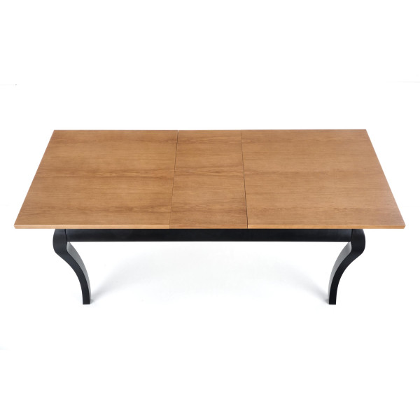 Windsor Stół Rozkładany 160-240X90X76 Cm Kolor Ciemny Dąb/Czarny Halmar