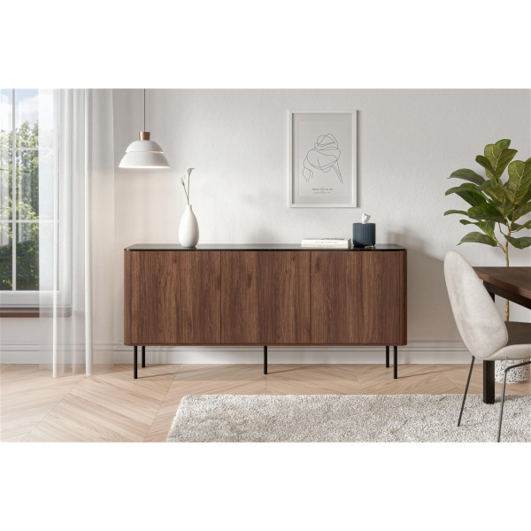 Solano Km-1 Komoda Orzech Warmia / Czarny Marmur