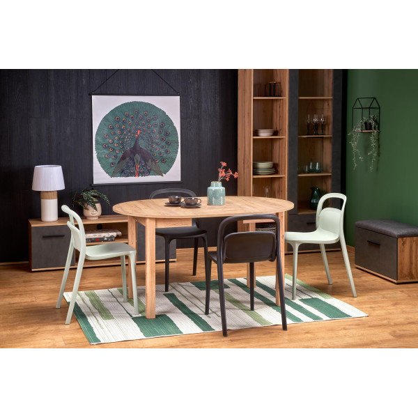 Ringo Stół Kolor Blat Dąb Craft, Nogi - Dąb Craft (102-142X102X76 Cm) Halmar