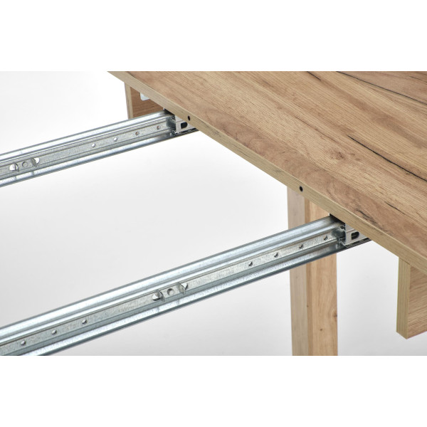 Ringo Stół Kolor Blat Dąb Craft, Nogi - Dąb Craft (102-142X102X76 Cm) Halmar
