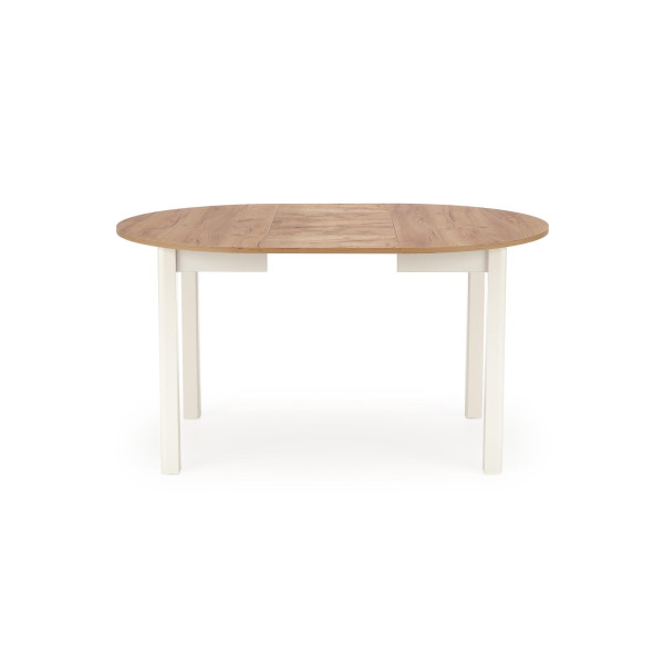 Ringo Stół Kolor Blat Dąb Craft, Nogi - Biały (102-142X102X76 Cm) Halmar