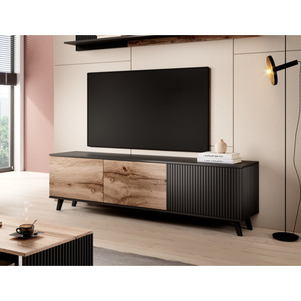 Random Rtv-2 Stolik Rtv 180 Cm Dąb Wotan/Czarny