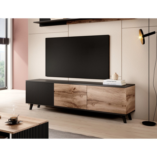Random Rtv-2 Stolik Rtv 180 Cm Dąb Wotan/Czarny