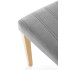 Diego 3 Krzesło Dąb Miodowy / Tap. Velvet Pikowany Pasy - Monolith 85 (Jasny Popiel) Halmar