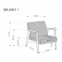Milano 1S Fotel - Oliwkowy Tap. Castel 39 Halmar