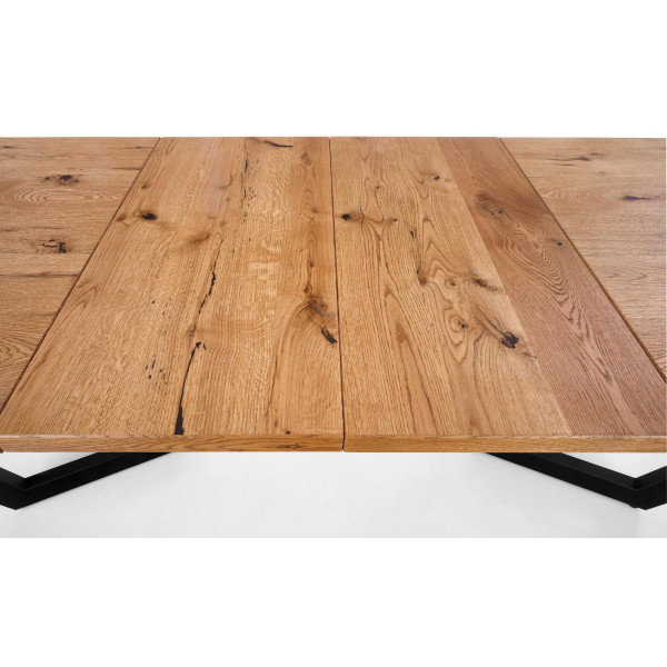 Massive Stół Rozkładany 160-250X90X77 Cm Jasny Dąb/Czarny Halmar