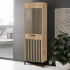 Lamino W-1 Witryna Dąb Craft/Czarny, Nogi: Czarny