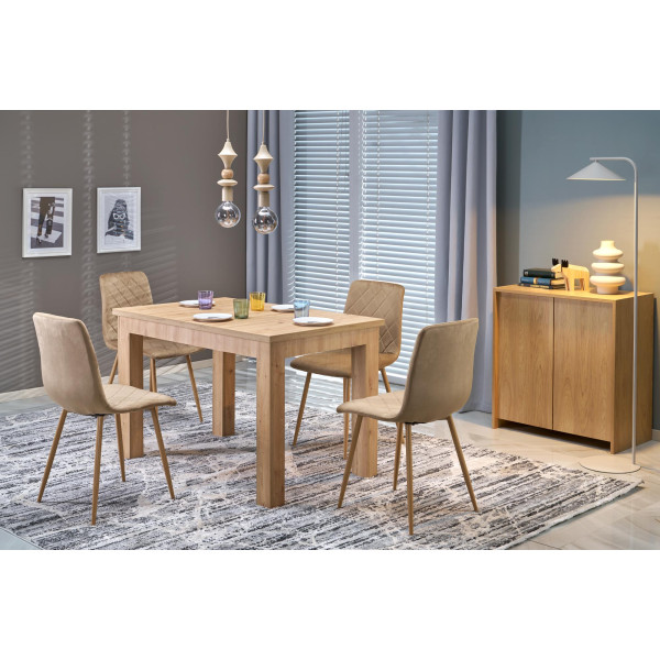 Gizmo Stół Rozkładany Blat - Dąb Artisan, Nogi - Dąb Artisan Halmar
