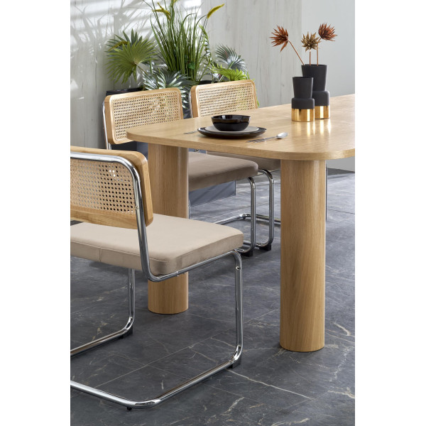 Elefante Prostokąt Stół Rozkładany 160-240/100 Dąb Naturalny Halmar