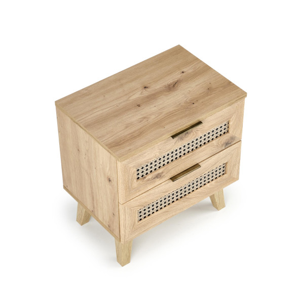 Borneo Sn-1 Szafka Nocna Dąb Artisan/Czarny