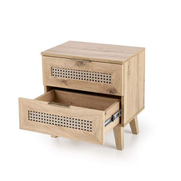 Borneo Sn-1 Szafka Nocna Dąb Artisan/Czarny