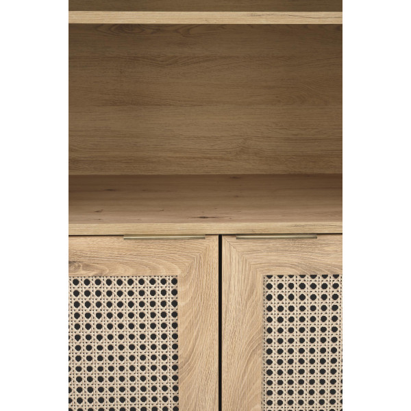 Borneo Reg-1 Regał Dąb Artisan/Czarny