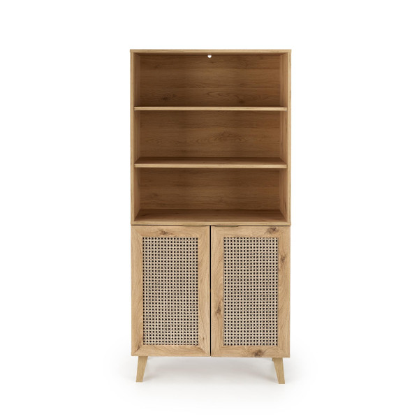 Borneo Reg-1 Regał Dąb Artisan/Czarny