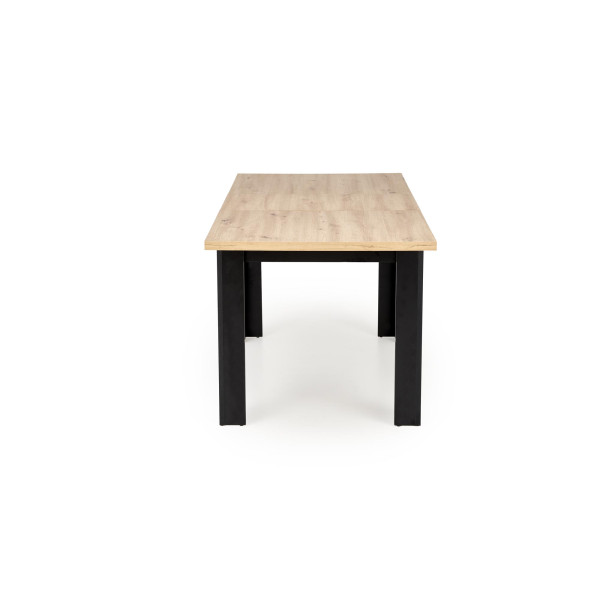 Bagio Stół Rozkładany 120-160/80 Cm Dąb Artisan/Czarny Halmar