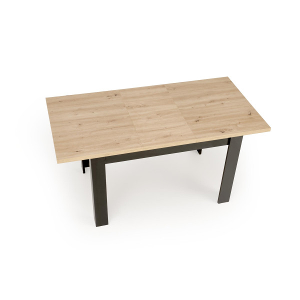 Bagio Stół Rozkładany 120-160/80 Cm Dąb Artisan/Czarny Halmar