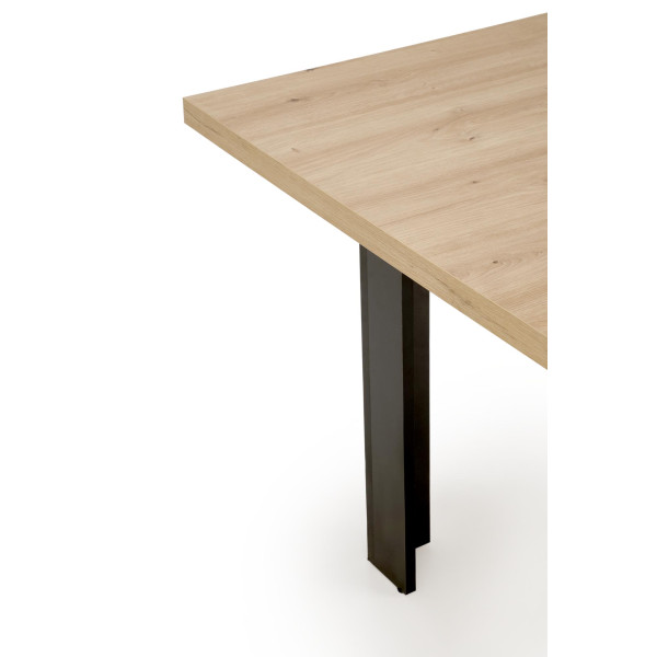 Bagio Stół Rozkładany 120-160/80 Cm Dąb Artisan/Czarny Halmar