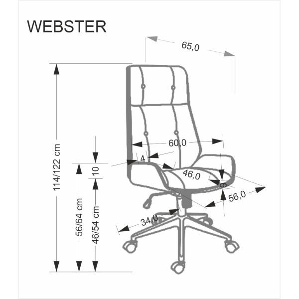 Webster Fotel Gabinetowy Orzechowy/Beżowy Halmar