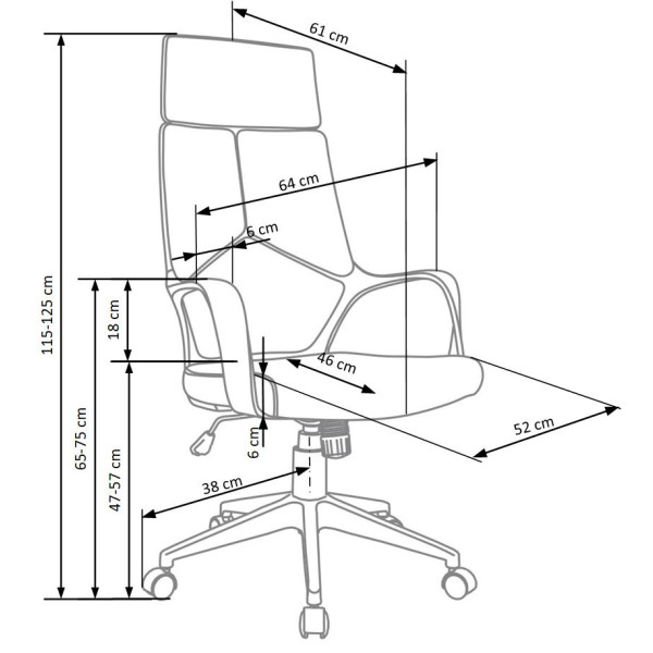 Voyager Fotel Gabinetowy Czarny / Niebieski Halmar
