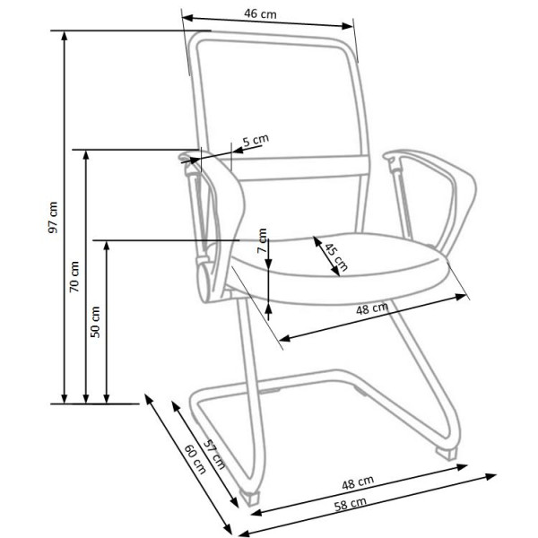 Vire Skid Fotel Pracowniczy Czarny Halmar