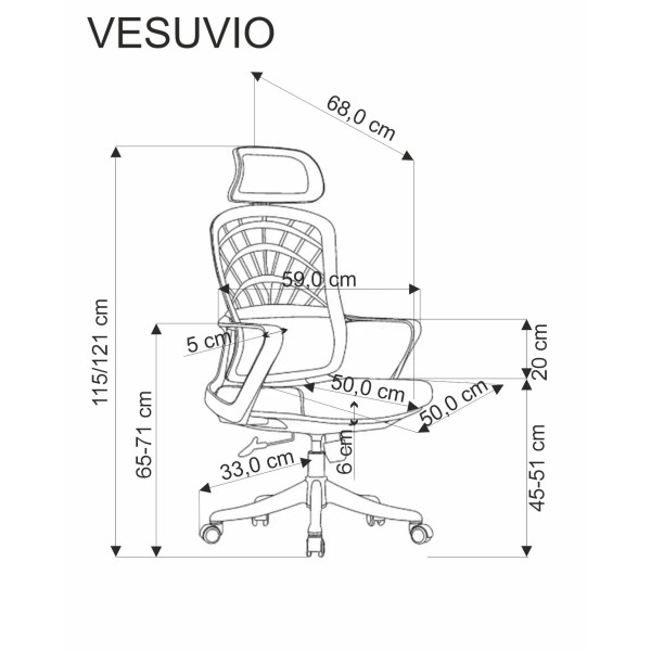 Vesuvio Fotel Gabinetowy Czarny Halmar