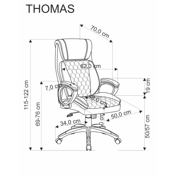Thomas Fotel Gabinetowy Czarny Halmar
